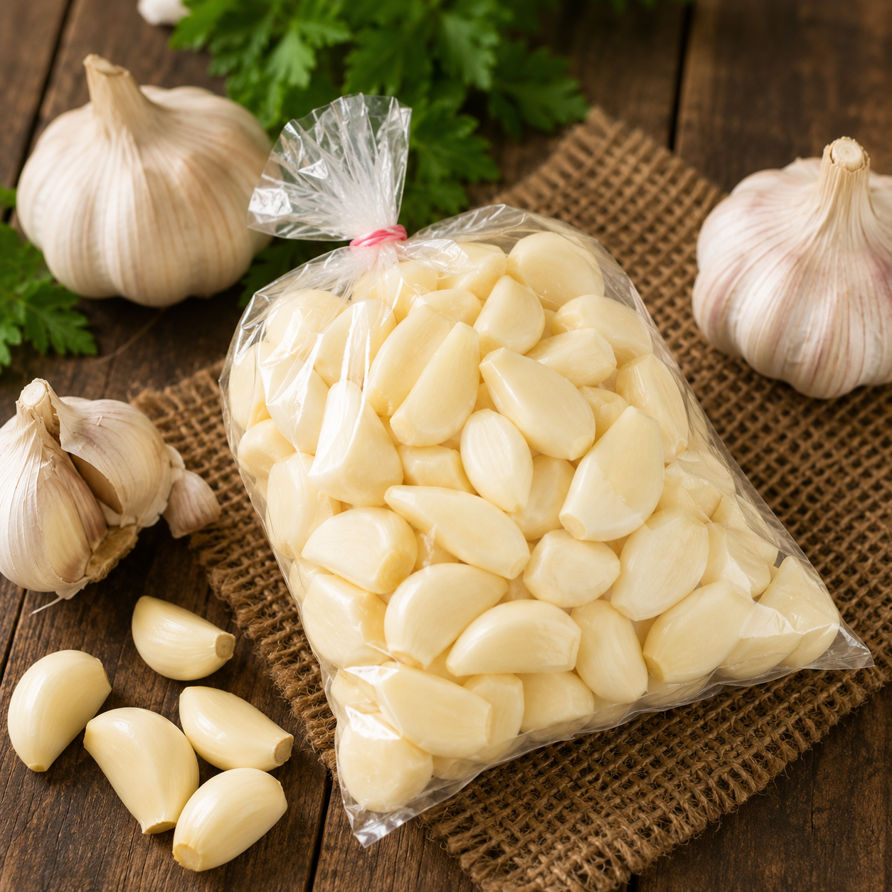 Peelede Garlic